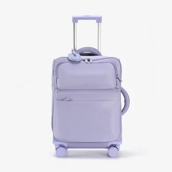KF113322 Luggage Small Carrying Case with Handle Combination Lock Light Tone Universal Wheel Travel Trolley Case