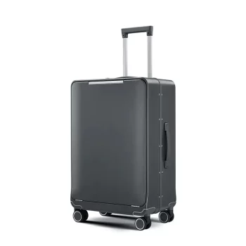 K1444 The new wide trolley cabin suitcase aluminum frame trolley suitcase