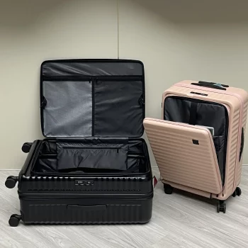 K943 Front Opening PC Boarding Case Scalable Trolley Case Travel Bag Rolling Luggage