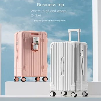 K1484 Travel Suitcase High Value Roller Trolley Case Thickened Zip Student Carry on Suitcase