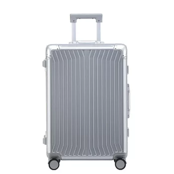 K1396 Suitcase PC Aluminum Frame Luggage 20" Men and Women Password Trolley Case