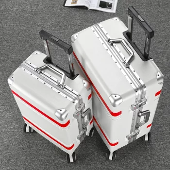 K1256 Fashion luggage aluminum frame universal wheel luggage student trolley suitcase