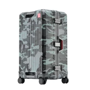 K1317 Suitcase Wide Handle Travel Suitcase Men 20 24 26 Carry-On Luggage Women PC Aluminum Frame Trolley Case