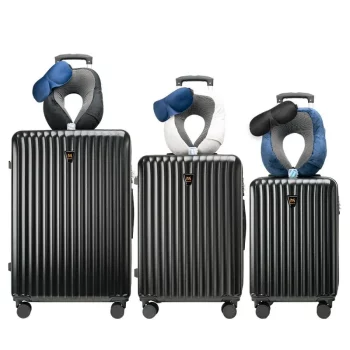 K1319 3pcs Luggage Set Sturdy Hard Shell Suitcase Set Double Spinner Wheels Large Capacity Travel Trolley Case
