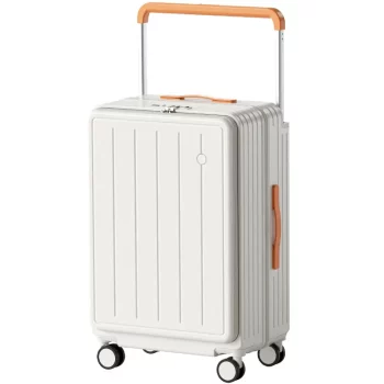 K1504 Business Wide Trolley Luggage Front Opening Multi-Functional Suitcase ABS+PC Large-capacity Password Box Travel Trolley Case