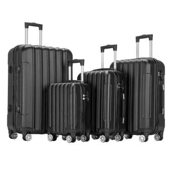 K1304 4 Piece Luggage Sets 16/20/24/28" ABS Durable Suitcase Sets Double Wheels TSA Lock