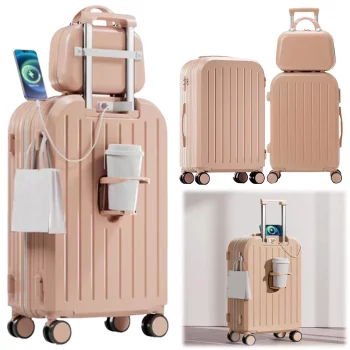 Kf3211336 Trolley Case Luggage Set with Spinner Wheels Hard Shell Suitcases TSA-Approved Lock Rolling Luggage Set