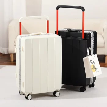 K1075 Aluminum Frame Luggage Wide Trolley Cabin Luggage 20 Inch Boarding Box Trolley Case
