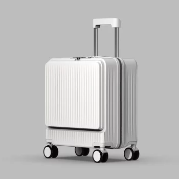 K964 Front Opening Cabin Luggage with USB Phone Stand Small Password Suitcase