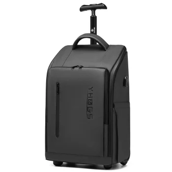 K1278 High Quality USB Charging Trolley Luggage Backpack with Wheels for 15.6-inch Laptop Business Backpack Waterproof Travel Luggage