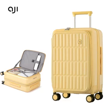 K1422 Travel Suitcases Front Opening Design Trolley Case 100% Pc Large Size Luggage