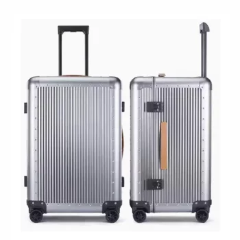 K1447 Aluminum Cabin Suitcase Trunk Plus Rolling Luggage Bag Trolley Bag On Wheels