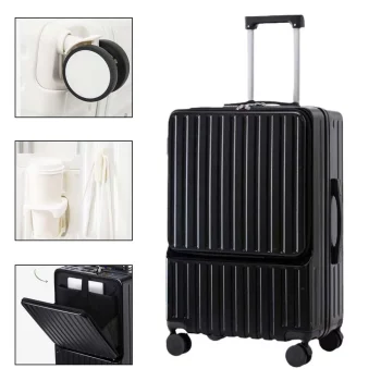 K1178 20 Inch Front Opening Cabin Suitcase Rolling Trolley Case