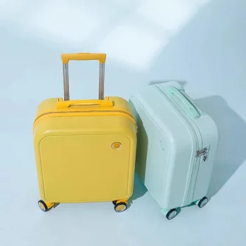 K1265 18/20 Inch Lightweight Small Rolling Luggage Can Boarding Trolley Suitcase Set