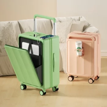 K887 Multifunctional Password Suitcase Student New Front Pocket Wide Pull Rod Rolling Luggage