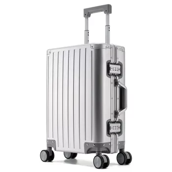 KF443322 Luggage Small Carrying Case with Handle Combination Lock Light Tone Universal Wheel Travel Trolley Case