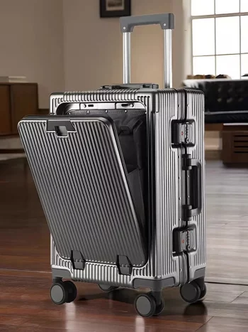 K1481 Front Opening Cabin Suitcase Trolley Case Buckle Lid 20/24/26 inch Large Capacity Luggage