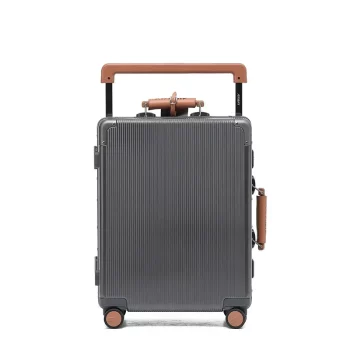 K876 Handle Check In Rolling Luggage Bag Aluminum Frame 20" Cabin Trolley Suitcase