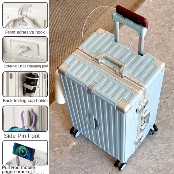 K1416 Large Capacity Luggage 30/32 inches Sturdy and Durable Aluminium Frame Suitcase