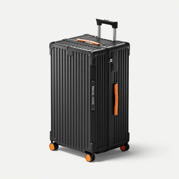 K1160 High Quality 29'' 32 inch Large Size Luggage Multifunctional Clash of Colours Suitcase Rechargeable with Cup Holder