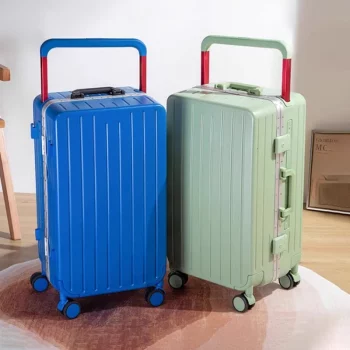 kkkK8882222 Wide Handle Suitcase Aluminium Frame Luggage 24 inch Trolley Case