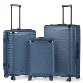 K900 3-Piece PP Hardshell Suitcase Set 20/24/28in - Lightweight Luggage