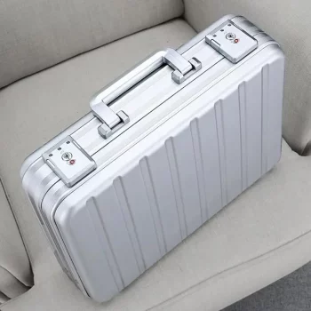 K959 13”15 Inch New Aluminum Briefcase Toolbox Laptop case Business Box With Lock