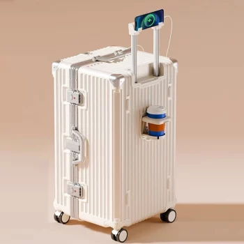 K1314 New Plus Large Capacity Luggage 28/30/32 Inch Thickened Aluminium Frame PC Travel Suitcase