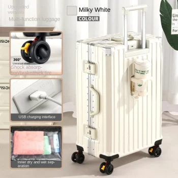 K892 Multifunctional Suitcase Female Male Rolling Luggage 20 inch Carry -on Cabin Suitcase