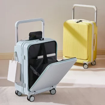 K1066 Wide Handle Front Opening Suitcase Luggage
