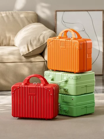 K1483 Retro Handheld Suitcase Lightweight Cact Ladies eup Bag 4 Inch Travel Lage Portable Storage Organizer