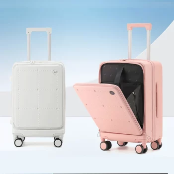 K1157 Side-opening Lid Multifunctional Luggage with USB can be Expanded 26-inch High-capacity Boarding Trolley Suitcases on Wheels