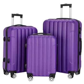 K871236 Suitcase 360 Spinner Luggage Wholesale Suitcase Cosmetic Case Luggage Set 3 Pieces
