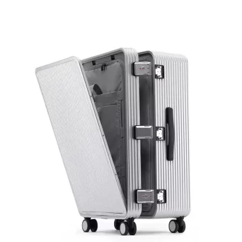 K1208 Aluminium Laptop Suitcase Spinner Rolling Luggage Trolley Bag