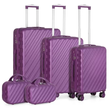 K1177 Piece ABS Hardshell Luggage Set with TSA Lock & Cosmetic Bag