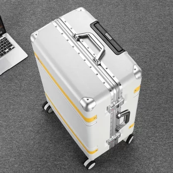 K867 Aluminum frame luxury luggage universal wheel fashion luggage student trolley suitcase