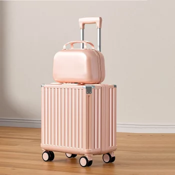 K1433 Small Luggage 18 inch Boarding Suitcase 2025 New Travel Trolley Case PC Suitcase Set 18 inch