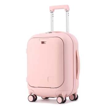 K884 Luggage Suitcase Compartment Front Opening 18 20 24 Inch Boarding Trolley Box