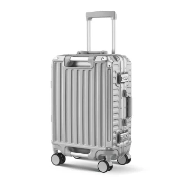 K1122 New aluminum frame double handle luggage universal wheel boarding bag trolley case travel suitcase