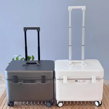 K894 Luggage Clamshell Password Suitcase Small Travel Bag Aluminum Frame Carry-on Rolling Trolley Case