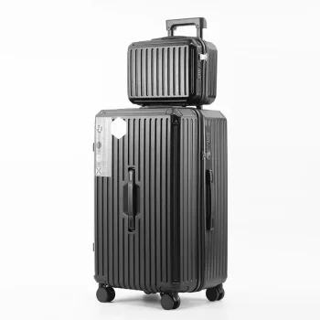 K1418 New Suitcase Quality Spinner Five Wheels Luggage PC USB Charger Carry-Ons Suitcase
