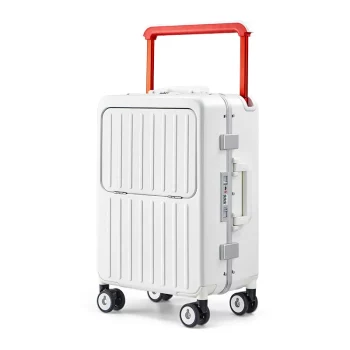 K1195 Travel Suitcase Front Opening Rolling Luggage USB Charging Multi-function Trolley Case