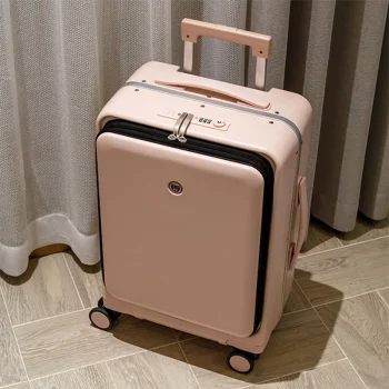 K1415 New multifunctional luggage universal wheel pull rod travel box aluminum frame suitcase