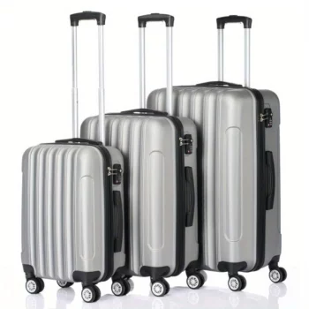 G00938Multifunctional Large Capacity Travel Storage Suitcase Sier Gray