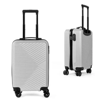 K1381 20" Spinner Carry-On Luggage with Spinner Wheels Travel Hardshell Suitcase Silve