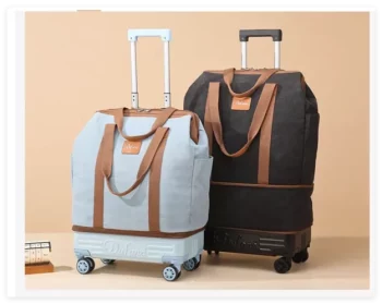 K1355 Travel Folding Rolling Luggage Bag Suitcase Rolling Travel Bag Duffel Bag for Men Women Lightweight Carry on Luggage Suitcases