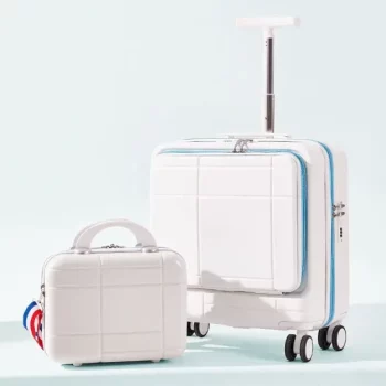 K1370 Front Opening Women Travel Suitcase on Universal Mute Wheels Carry Ons Luggage