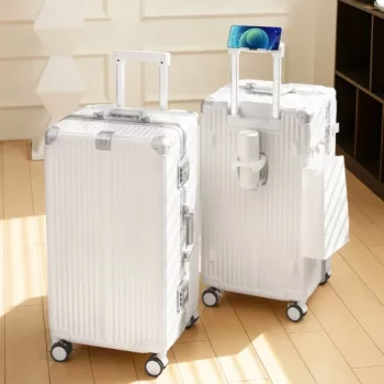 K1362 Large Size Rolling Luggage Multifunctional Travel Suitcase Aluminum Frame PC Suitcase