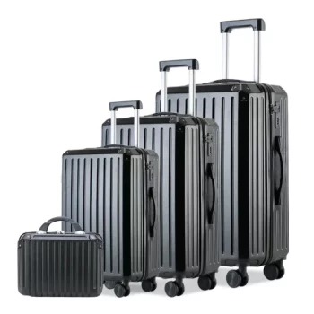 K1344 Multifunctional 3 or 4 Pieces Luggage Set TSA Lock ABS Suitcase with Spinner Wheels Large Trolley Case