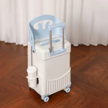 K1341 New Suitcase with Seat for Children Can Sit on Luggage 20 inch Front Opening Aluminum Frame Boardable Trolley Case